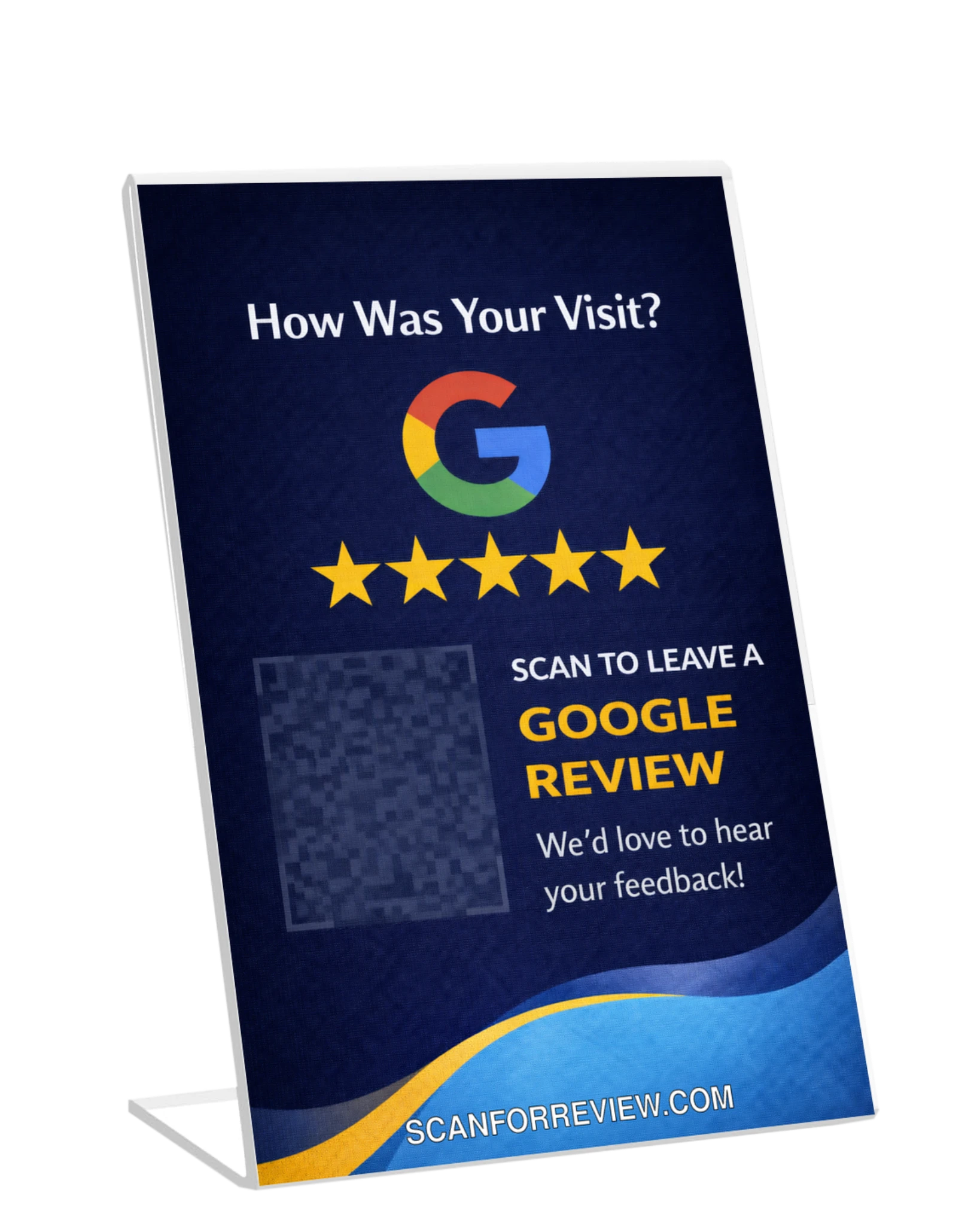 QR Code Stand Business Counter